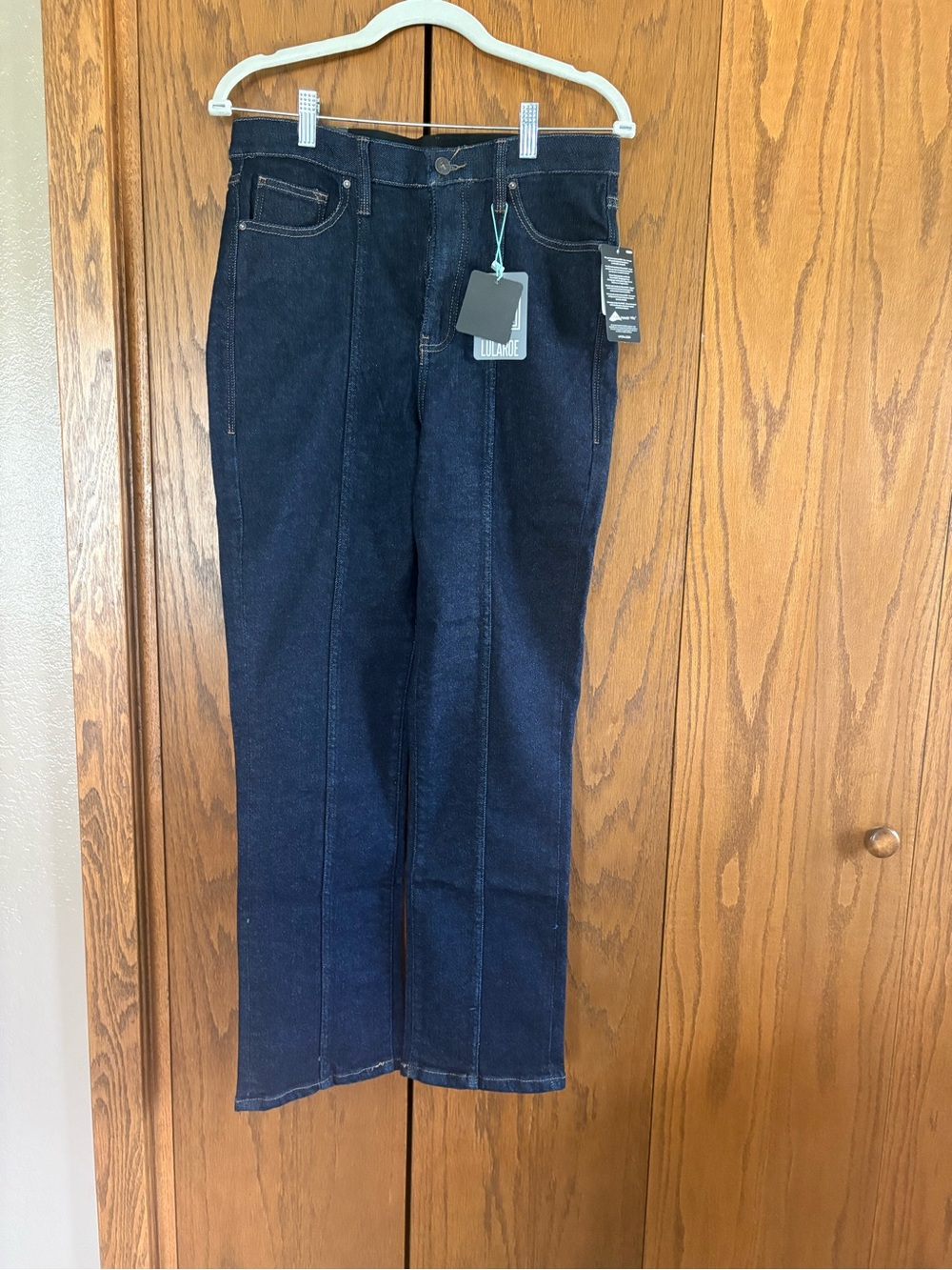 LuLaRoe Women's Dark Blue Straight Leg Seamed Jeans